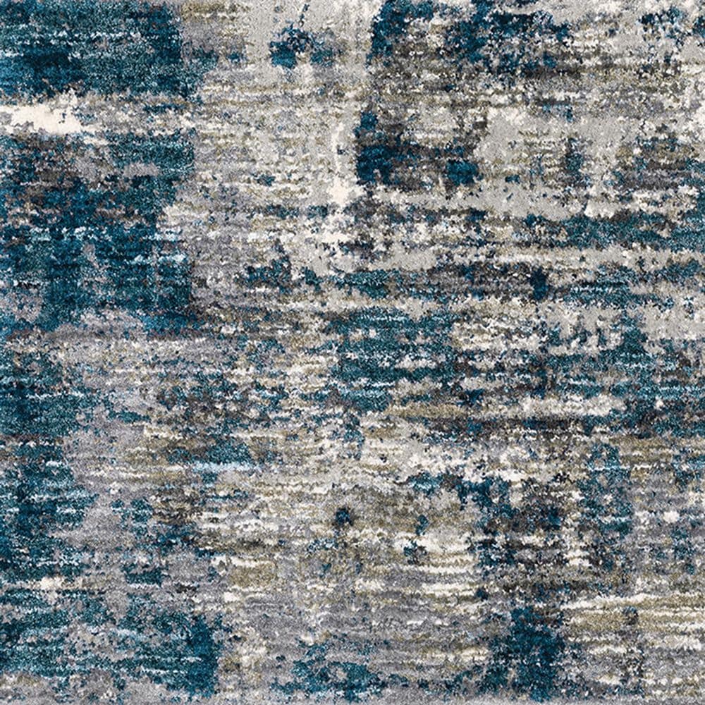 Oriental Weavers Aspen Distressed Shag 2061L 2&#39;3&quot; x 7&#39;6&quot; Gray and Blue Runner, , large