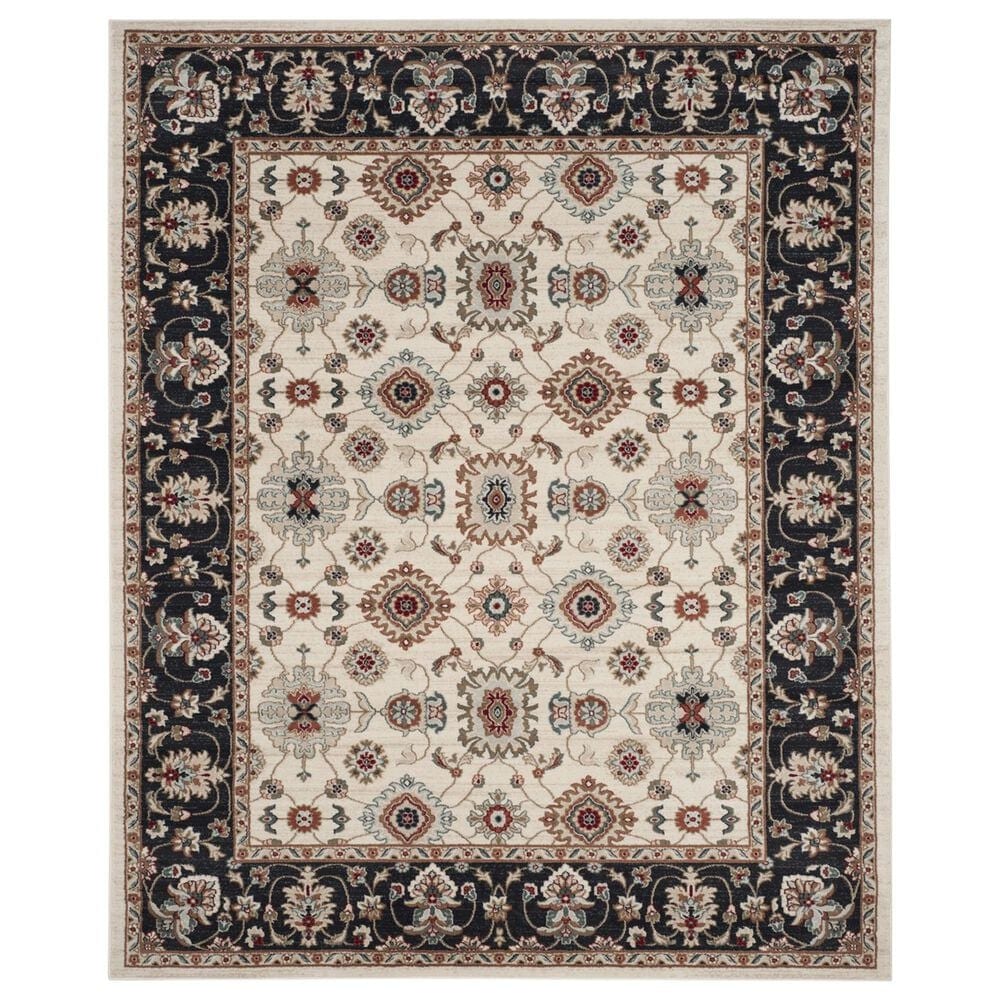 Safavieh Lyndhurst LNH332K 9" x 12" Cream and Navy Area Rug, , large
