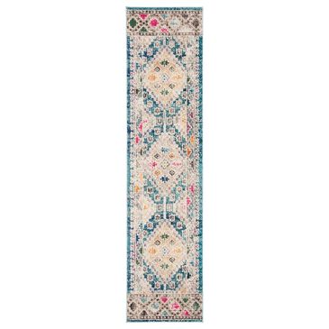 Safavieh Madison MAD418N 2"2" x 6" Dark Blue and Yellow Runner, , large