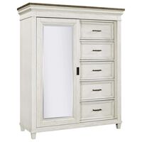 Riva Ridge Caraway Sliding Door Chest in Aged Ivory