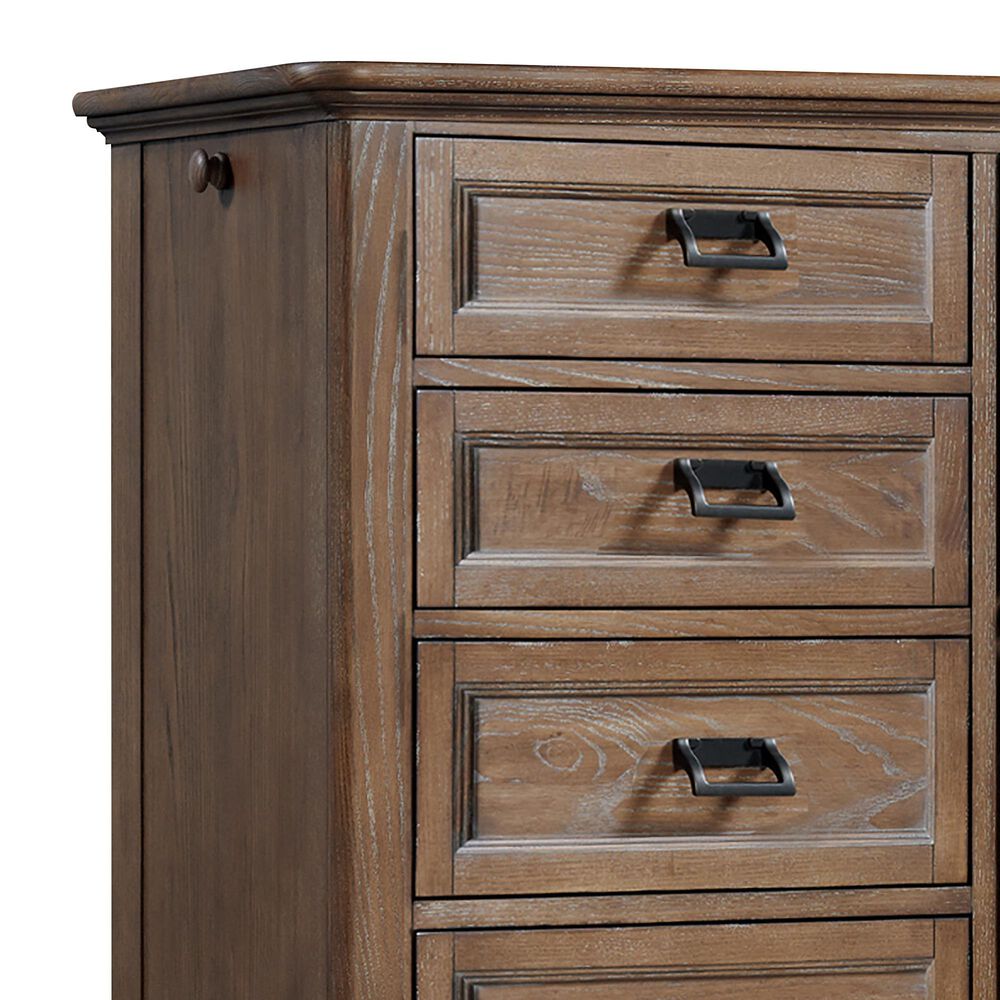 Hawthorne Furniture Alta 6 Drawer Gentleman&#39;s Chest in Harvest Brown, , large