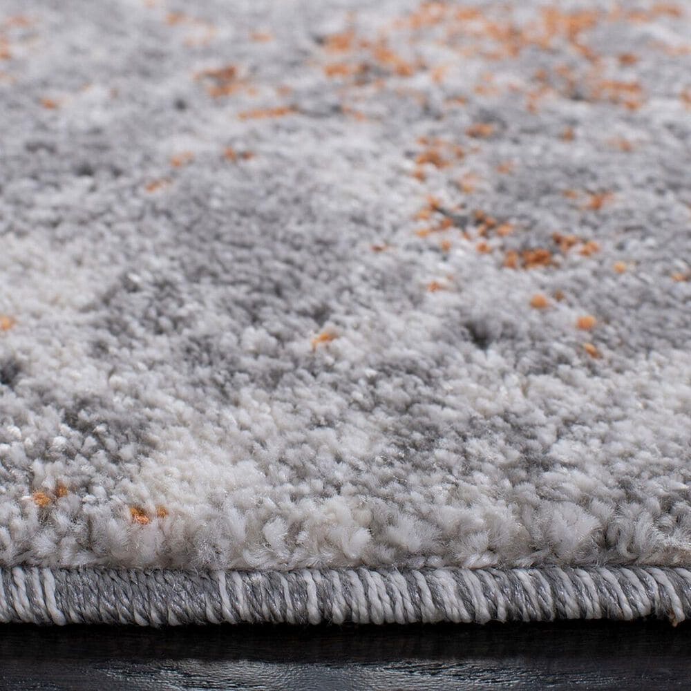Safavieh Aston 6&#39;7&quot; Round Grey and Rust Area Rug, , large
