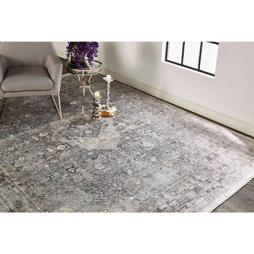 Feizy Sarrant 4&#39; x 5&#39;3&quot; Gray Area Rug, , large