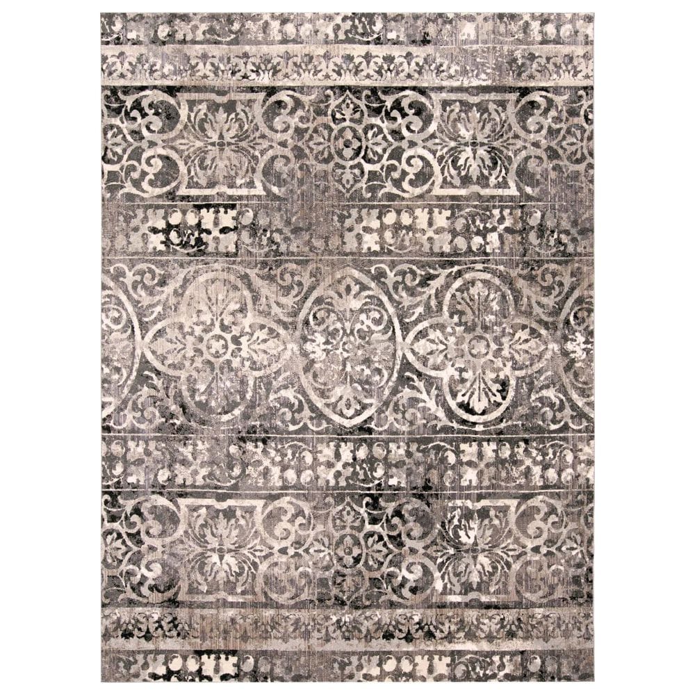 Feizy 3871F Kano Gray / Taupe 2"2" x 3" Area Rug, , large