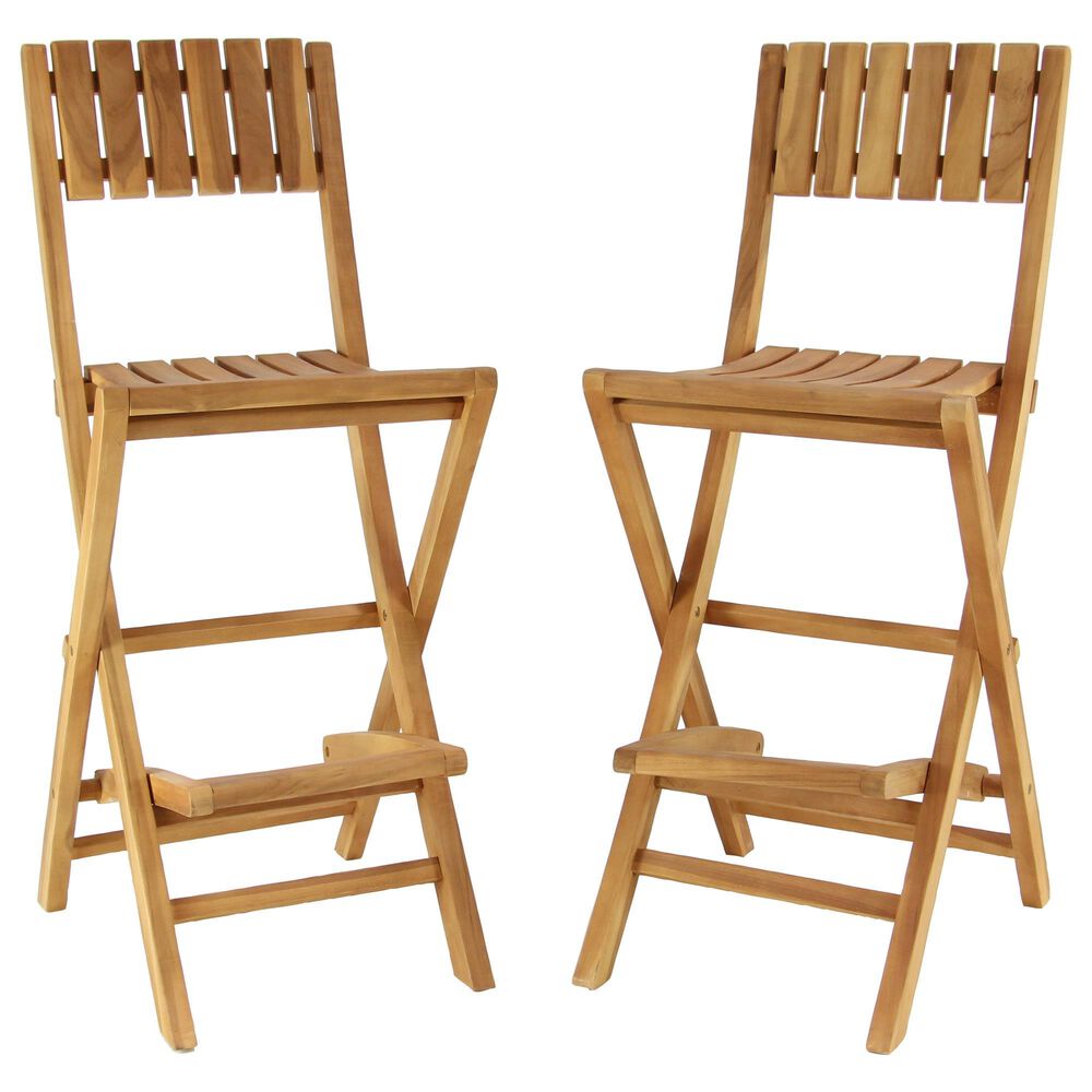 Maple and Jade 45" Bar Stool in Light Brown (Set of 2), , large
