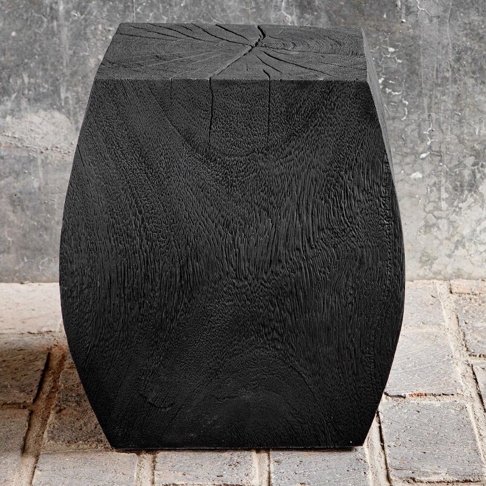 Uttermost Grove Accent Stool in Rustic Black, , large