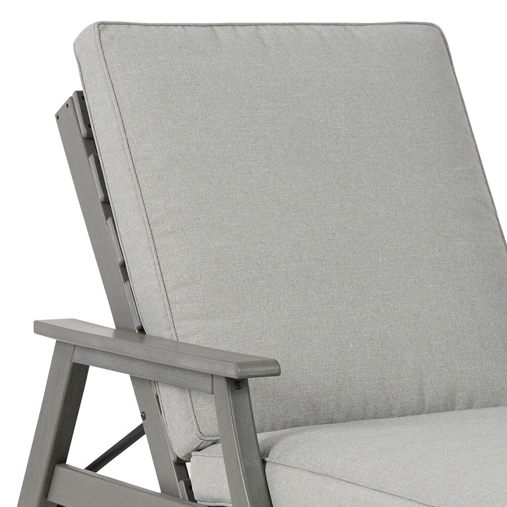 Ashley Visola Chaise Lounge with Cushion in Gray, , large