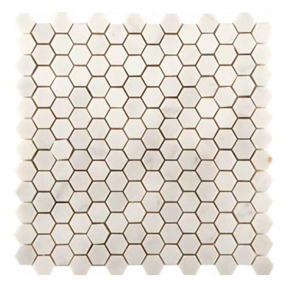 Emser Calacata Oro Hex Mosaic 12"x12" Mesh, , large