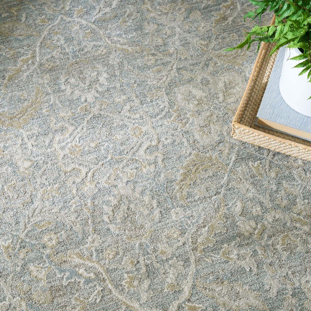 Nourison Envy Classic Blue and Silver 5'3" x 7'10" Area Rug, , large