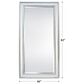 Garber Collection 82" Wood and Glass Frame Floor Mirror in Gray and Silver, , large