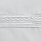 4-Piece Queen Solid Embroidered Sheet Set in Silver, , large