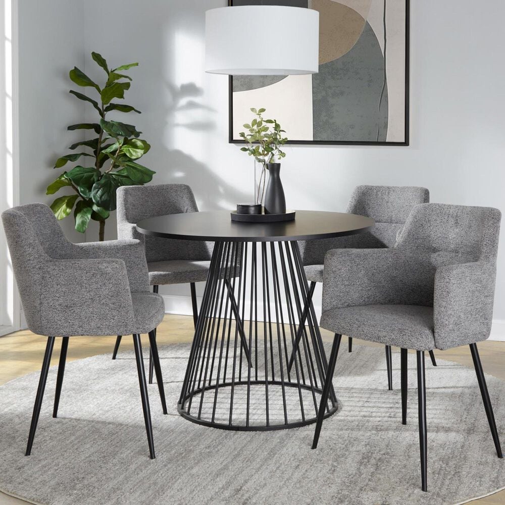 LumiSource Canary Dining Table in Black - Table Only, , large