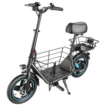 HOMLUX 650W 30-Mile Adults Electric Scooter with Pet Basket in Black, , large