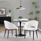 LumiSource Renee Arm Chair with Off-White Fabric Cushion in Black (Set of 2), , large
