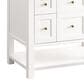 James Martin Vanities Breckenridge 36" Single Bathroom Vanity in Bright White with 3 cm Parisien Bleu Quartz Top and Rectangular Sink, , large