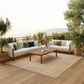 Nourison Positano POS03 Beige and Ivory 8" x 10" Indoor/Outdoor Area Rug, , large