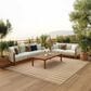 Nourison Positano POS03 Beige and Ivory 8" x 10" Indoor/Outdoor Area Rug, , large
