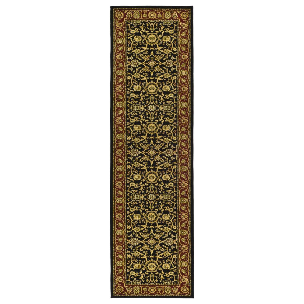 Safavieh Lyndhurst  2"3" x 8" Black and Red Runner, , large