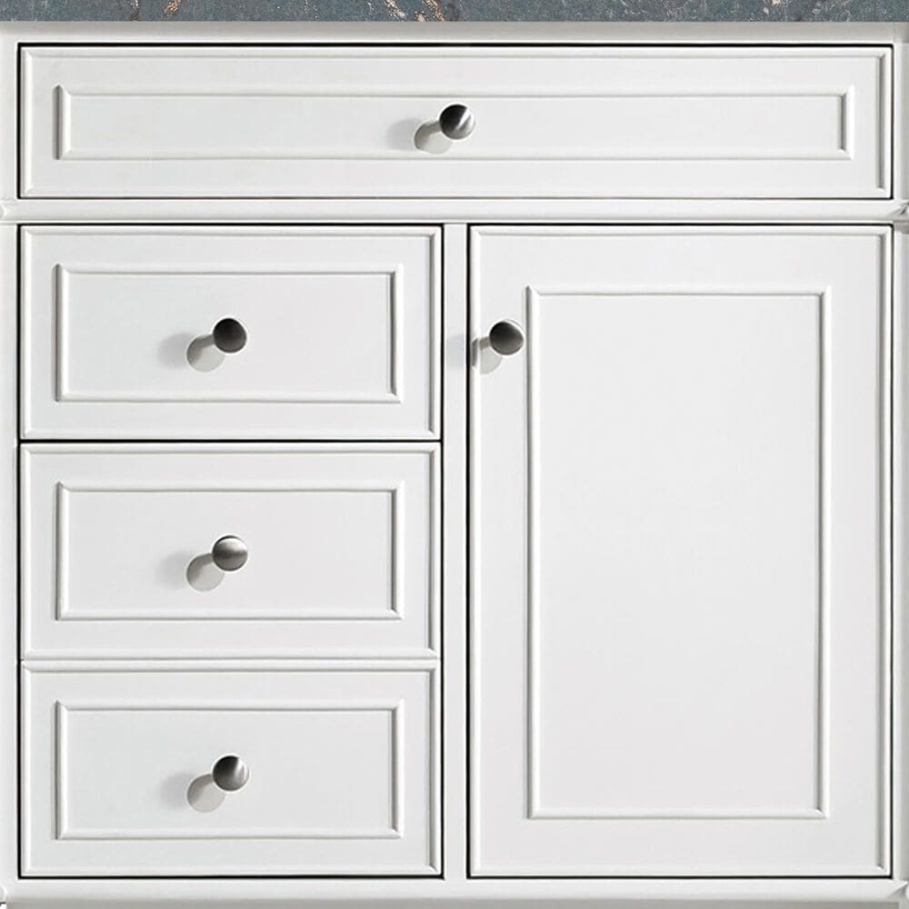 James Martin Vanities Bristol 36" Single Bathroom Vanity in Bright White with 3 cm Parisien Bleu Quartz Top and Rectangular Sink, , large