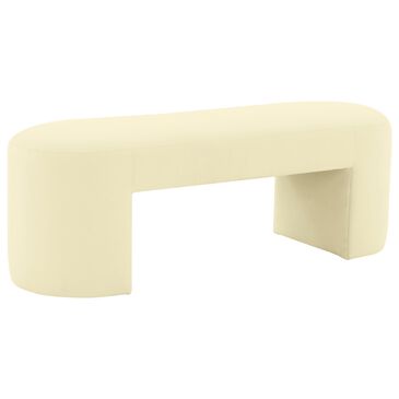 Tov Furniture Elena Bench in Chiffon Yellow, , large