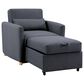 Lifestyle Solutions Conley Convertible Chair in Navy Blue, , large