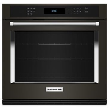 KitchenAid 30" Single Wall Oven with Air Fry Mode in Black Stainless Steel and PrintShield, , large