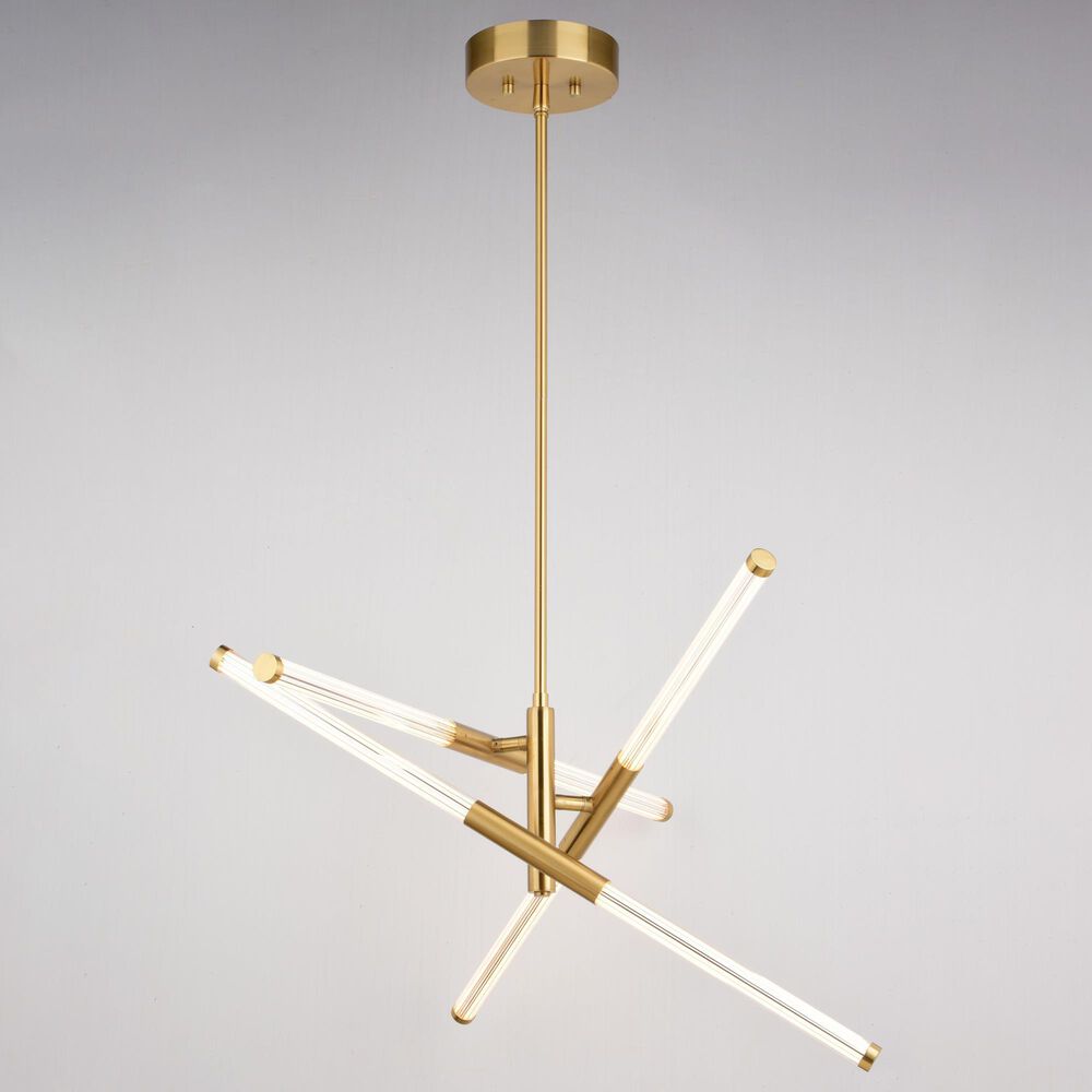 Vaxcel Avalon 3-Light Pendant in Muted Brass, , large