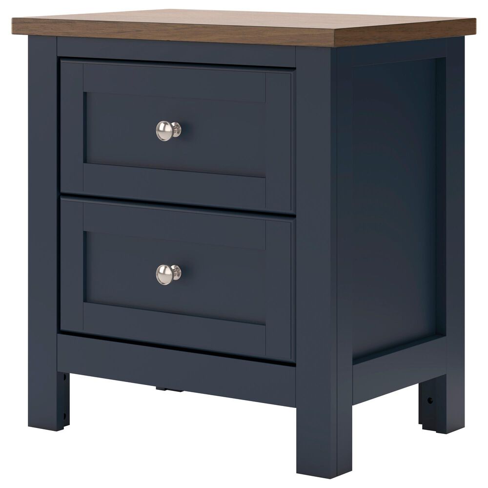 Ashley Landocken 5-Piece Full Bedroom Set in Brown and Blue, , large