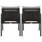Blue River Grand Outdoor Dining Arm Chair with Dark Gray Cushion in Black (Set of 2), , large