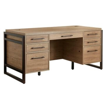 Wycliff Bay Double Pedestal Desk in Tan, , large