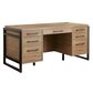 Wycliff Bay Double Pedestal Desk in Tan, , large