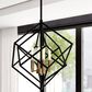 Vaxcel Rad 4-Light Pendant in Black and Natural Brass, , large
