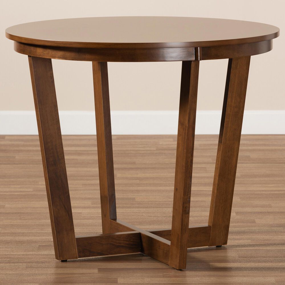 Baxton Studio Alayna Dining Table in Walnut Brown - Table Only, , large