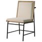 HOMLUX 5-Piece Round Dining Set with Cream Upholstered Chairs in Distressed Oak and Black, , large