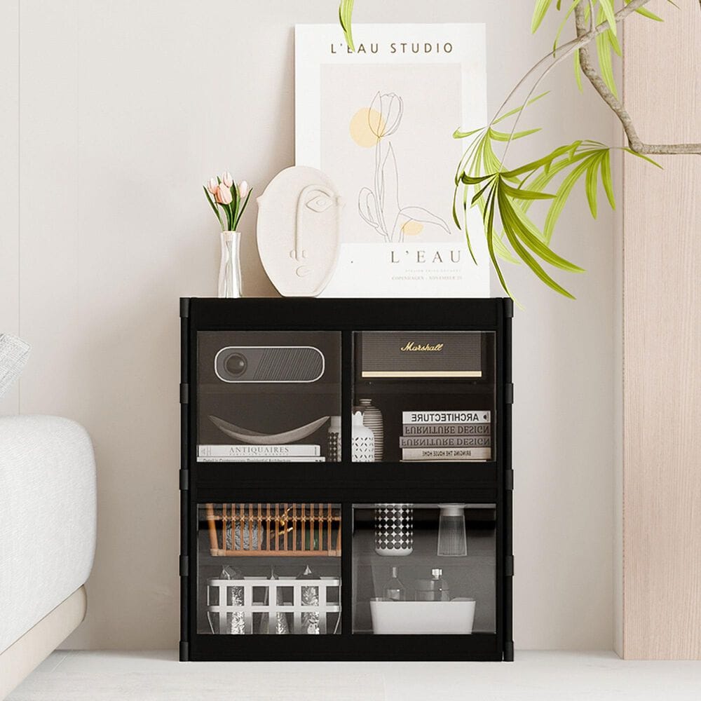 HOMLUX 5-Tier Storage Cabinet with Adjustable Shelves in Black, , large