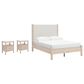 Ashley Cadmori 3-Piece Queen Platform Bed with Two Nightstands Set in Brown and White, , large