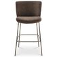 Moe"s Home Collection Early Barstool with Dark Brown Upholstery in Blackened Bronze, , large
