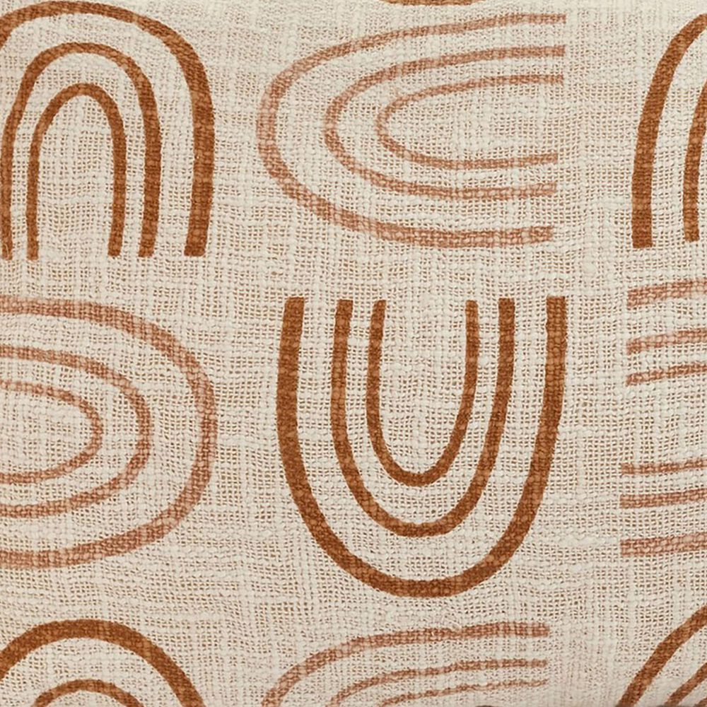 16&quot; x 24&quot; Rainbow Lumbar Pillow in Rust and Bisque, , large