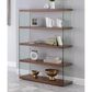 Monroe Bookcase in Walnut and Glass, , large