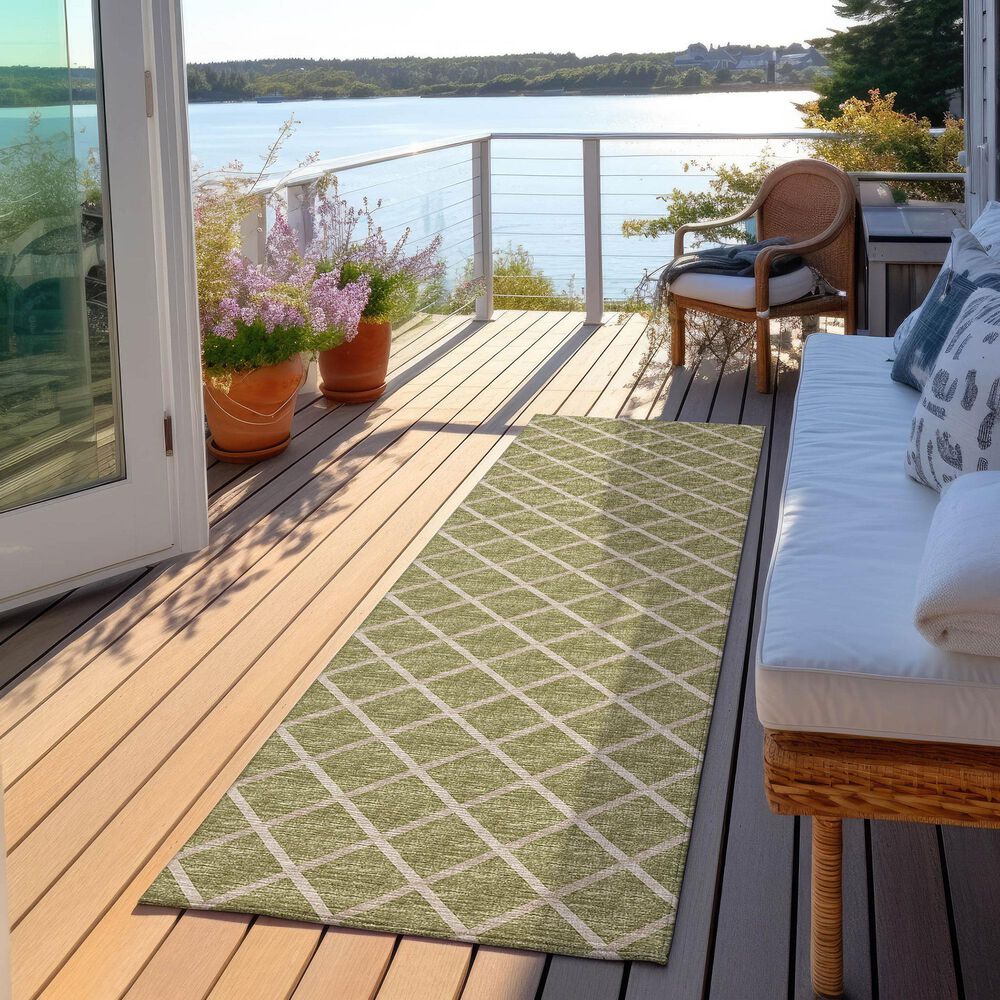 Dalyn Rug Company York 2&#39;3&quot; x 12&#39; Aloe Indoor/Outdoor Runner, , large