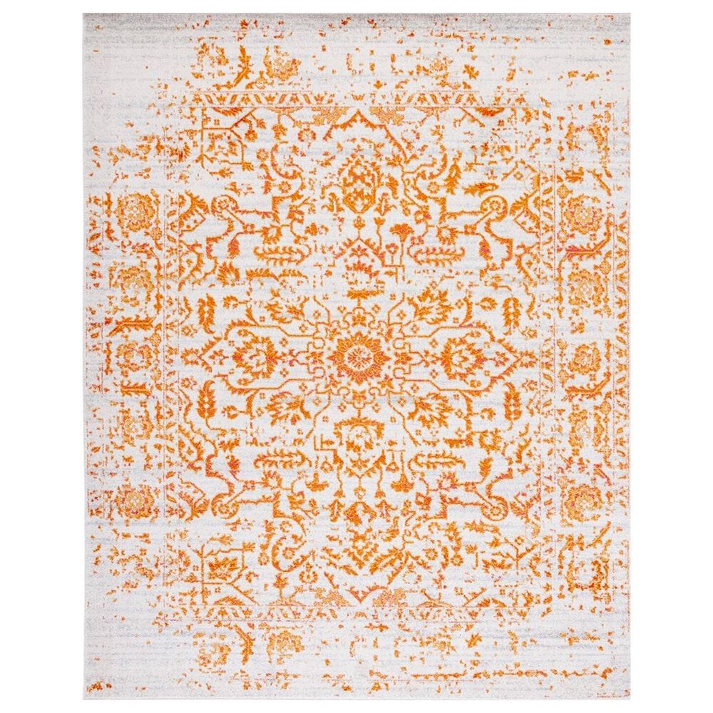 Safavieh Madison 10" x 14" Cream and Orange Area Rug, , large