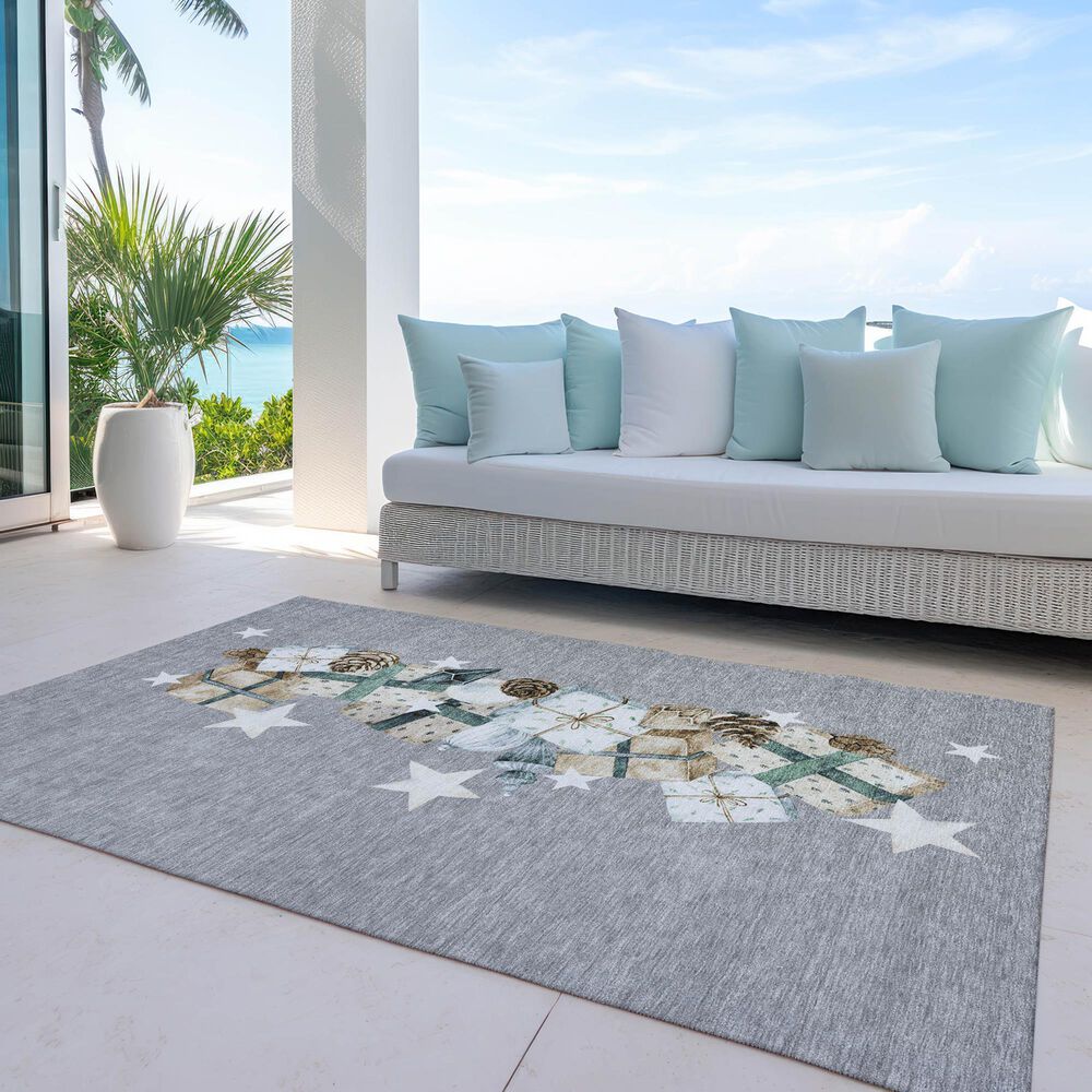 Dalyn Rug Company Wonderland WN33 3&#39; x 5&#39; Gray Indoor/Outdoor Area Rug, , large