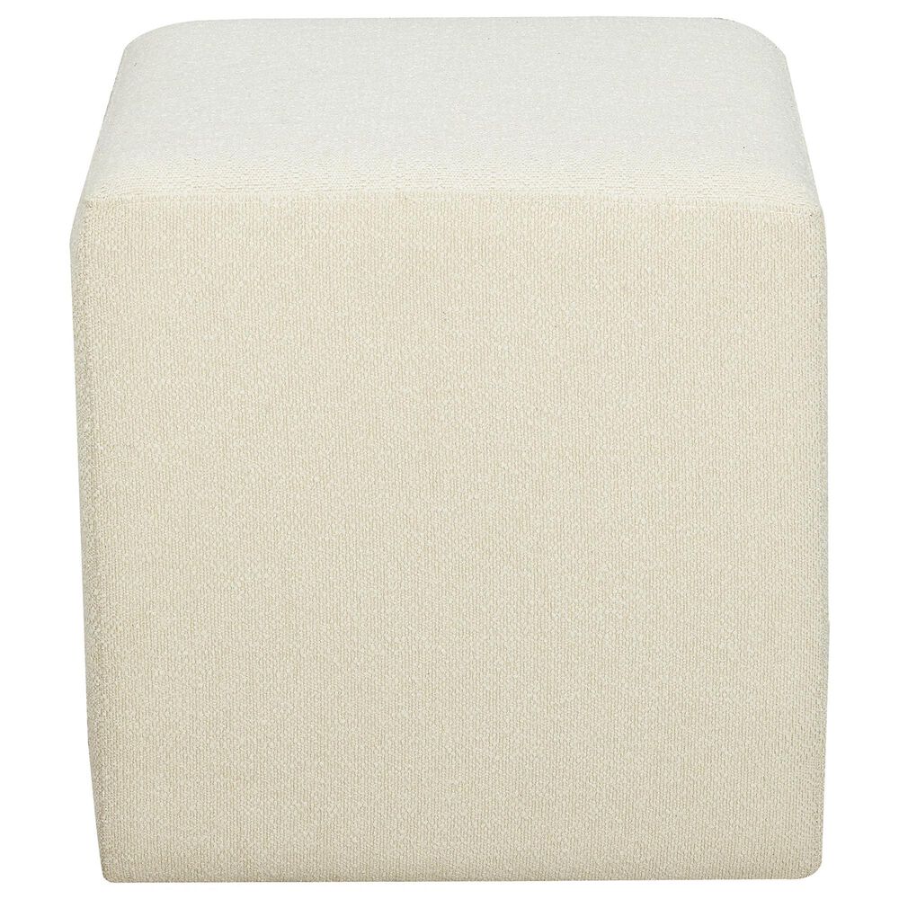 Lifestyle Solutions Grady Square Ottoman in Snow, , large