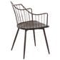 Lumisource Winston Arm Chair in Brown and Dark Walnut, , large