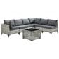 HOMLUX 7-Piece Patio Conversation Set in Black, , large