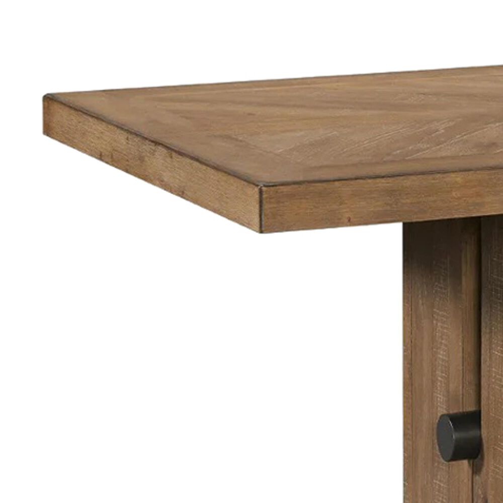 Hawthorne Furniture Landmark 42 X 76-96&quot; Trestle Table and 6 Chairs in Weathered Oak, , large