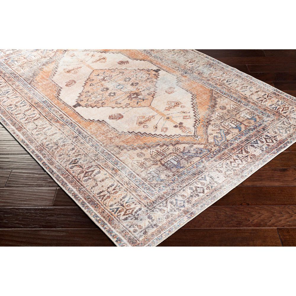 Surya Amelie AML-2312 7&#39;10&quot; x 10&#39;2&quot; Camel, Wheat, Ivory, Saffron, Orange and Blue Area Rug, , large