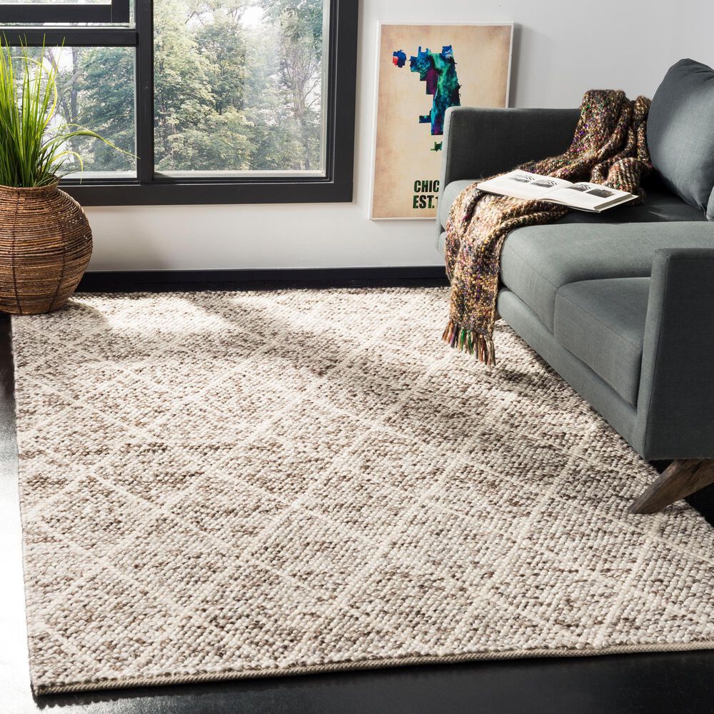 Safavieh Natura NAT712A 4&#39; x 6&#39; Ivory and Stone Area Rug, , large