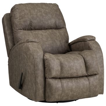 Homestretch Zena Swivel Glider Manual Recliner in Bolero Taupe, , large