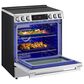 LG 2-Piece Kitchen Package with 6.3 Cu. Ft. Smart Slide-In Induction Range and 2.1 Cu. Ft. Smart Over-the-Range Microwave in Printproof Stainless Steel, , large